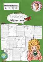 Vorschau - Arbeitsblätter - Steckbriefe zu Wiesentieren | Sachunterricht Klasse 2–4 - Deckblatt