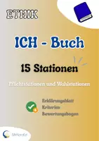 Vorschau - Arbeitsblätter - ICH-Buch_Ethik_15 Stationen_Projektarbeit - Deckblatt