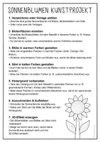 Vorschau - Arbeitsblätter - 3D Sonnenblume im Herbst - Warme & Kalte Farben Kunstprojekt - Seite 1