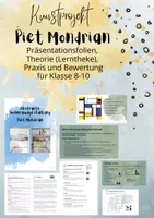 Vorschau - Unterrichtsreihen - Mondrian - Abstrakte Kunst - Wohnraumdesign - Kunstprojekt - Deckblatt