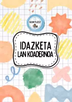Vista previa - Hojas de trabajo - Idazmena; hizkiak, silabak eta hitzak - Portada
