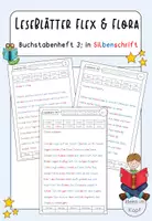 Vorschau - Arbeitsblätter - Leseblätter zu Flex und Flora 1 - Buchstabenheft 3 (Deutsche Version) - Deckblatt