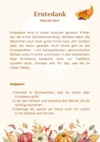 Vorschau - Unterrichtsreihen - Erntedank - Komplette Unterrichtsreihe - Seite 1