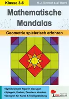 Vorschau - Arbeitsblätter - Mathematische Mandalas | Geometrie, Muster, Symmetrie, Spiegeln, Parkettieren, Konzentration, Zeichnen | Mathe Kunst Grundschule Sekundarstufe Klasse 3-6 - Deckblatt