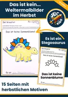 Vorschau - Arbeitsblätter - Kreativzeit: Das ist kein... Weitermalbilder im Herbst - Deckblatt
