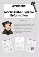 Vorschau - Stationenlernen - Martin Luther und die Reformation (Lerntheke) - Deckblatt