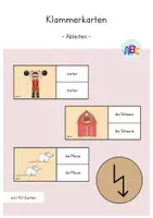 Vorschau - Spiele - Klammerkarten : Ableiten (Rechtschreibung, Freiarbeit) - Deckblatt