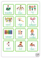 Voorbeeld - Memory met schoolwoorden - Pagina 3