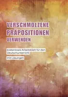 Vorschau - Arbeitsblätter - Verschmolzene Präpositionen verwenden - Deckblatt