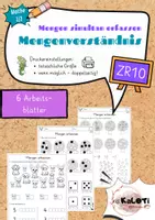 Vorschau - Arbeitsblätter - Mengenverständnis, ZR 5, Mathe, 1. Klasse, Mengen erkennen - Deckblatt