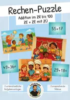 Vorschau - Spiele - Rechen-Puzzle Addition ZR100 ZE + ZE mit ZÜ - Deckblatt
