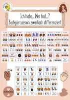 Vorschau - Spiele - Ich habe, wer hat? Bodypercussion Spiel Klasse 2-4 differenziert für 27 Kinder - Deckblatt