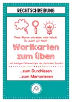 Vorschau - Arbeitsblätter - Unterrichtseinheit. Häufige Fehlerwörter - Deckblatt