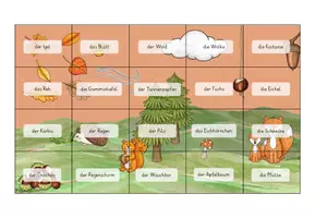 Vorschau - Arbeitsblätter - Lesen Herbst Puzzle - Seite 2