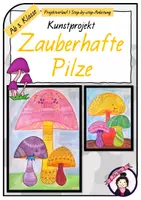 Vorschau - Stundenentwürfe - Kunst im HERBST: Zauberhafte Pilze - Deckblatt