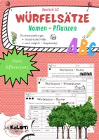 Vorschau - Arbeitsblätter - Würfelsätze, Nomen, Pflanzen, 3-fach differenziert - Deckblatt