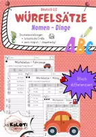 Vorschau - Arbeitsblätter - Würfelsätze, Nomen, Dinge, 3-fach differenziert - Deckblatt