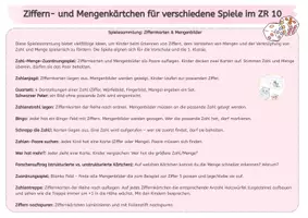 Vorschau - Spiele - Ziffernkarten und Mengenkarten im Zahlenraum 10 - Seite 2