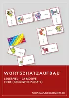 Vorschau - Spiele - Wortschatzaufbau (DaZ) – Tiere – Legespiel - Deckblatt