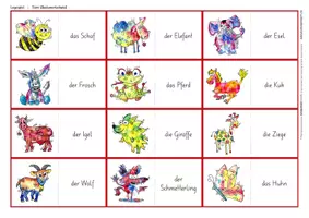 Vorschau - Spiele - Wortschatzaufbau (DaZ) – Tiere – Legespiel - Seite 2