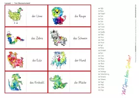Vorschau - Spiele - Wortschatzaufbau (DaZ) – Tiere – Legespiel - Seite 3
