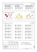 Vorschau - Klassenarbeiten - Lernzielkontrolle, Rechnen bis 5, ZR 5, Mathe, 1 Klasse - Seite 3