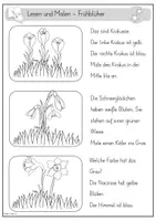 Vorschau - Arbeitsblätter - Lese- Mal- Blätter - Frühblüher - Seite 2
