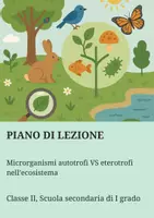 anteprima - Piani di lezione - Microrganismi autotrofi VS eterotrofi nell’ecosistema - Pagina di copertina