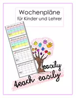 Vorschau - Stundenentwürfe - Wochenplanvorlagen für Kinder, Eltern und Lehrer (auch während der Corona-Pandemie) - Deckblatt