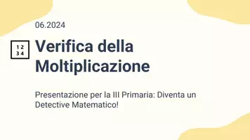 anteprima - Presentazioni / Lavagne - Verifica della Moltiplicazione: Presentazione - Pagina 1