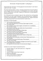 Vorschau - Stundenentwürfe - Die ersten 10 Sportstunden in Jahrgang 1 - Seite 1
