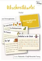 Vorschau - Arbeitsblätter - Herbst - Abschreibkartei / Abschreibtexte - Deckblatt