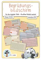 Vorschau - Präsentationen/Tafelbilder - interaktiver Begrüßungsbildschirm (Knuffies) digitale Tafel Herbst neutral - Deckblatt