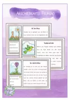 Vorschau - Stationenlernen - Abschreibkartei Frühling 2 Klasse - Deckblatt