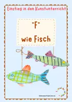 Vorschau - Mal- und Bastelvorlagen - Einstieg in den Kunstunterricht: F wie Fisch - Seite 1