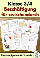 Vorschau - Arbeitsblätter - Beschäftigung für zwischendurch - Zusatzaufgaben Klasse 3/4 - Deckblatt
