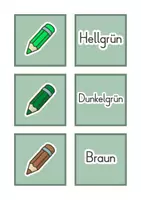Vorschau - Spiele - Wort-Bild-Merkspiel zum Thema Farben | LinosEdition - Seite 1