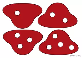 Vorschau - Mal- und Bastelvorlagen - Fliegenpilze zur simultanen Mengenerfassung 🍄 - Seite 1