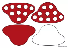 Vorschau - Mal- und Bastelvorlagen - Fliegenpilze zur simultanen Mengenerfassung 🍄 - Seite 3