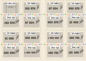 Vorschau - Spiele - Ich habe, wer hat... Zahlenraum bis 1 000 000 - Seite 2