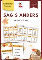 Vorschau - Spiele - Sag’s anders – Herbstedition 🍂 (Wortspiel für den Deutschunterricht) - Deckblatt