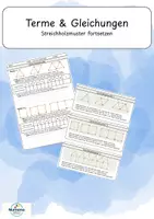 Vorschau - Arbeitsblätter - Terme & Gleichungen Streichholzmuster verallgemeinern - Deckblatt