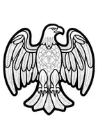 Vorschau - Mal- und Bastelvorlagen - Mandalas Thema Adler - Grundschule - Bastelvorlagen - Seite 1