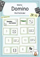 Vorschau - Spiele - Mathe Domino - Würfelbilder (ZR 10) - Deckblatt