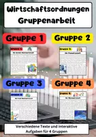 Vorschau - Stundenentwürfe - Wirtschaftsordnungen Gruppenarbeit: Soziale Marktwirtschaft, Planwirtschaft und Freie Marktwirtschaft - Deckblatt