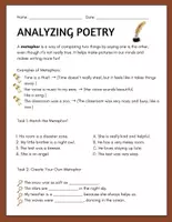 Vorschau - Arbeitsblätter - Analyzing Poetry for ESL & Language Arts Classes - Deckblatt