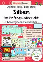 Vorschau - Fördermaterial/Inklusion - Silben, phonologische Bewusstheit, Digitale Tafel, 1. Klasse - Deckblatt