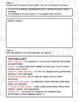Vorschau - Arbeitsblätter - Percy Jackson and the Olympians – Chapter 4 Workbook - Seite 1