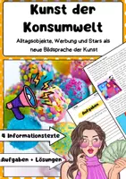 Vorschau - Arbeitsblätter - Kunst der Konsumwelt: Warhol und Lichtenstein - Deckblatt