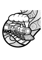Vorschau - Arbeitsblätter - Mandalas Thema Eisenbahnen/Züge - Grundschule - Bastelvorlagen - Seite 1